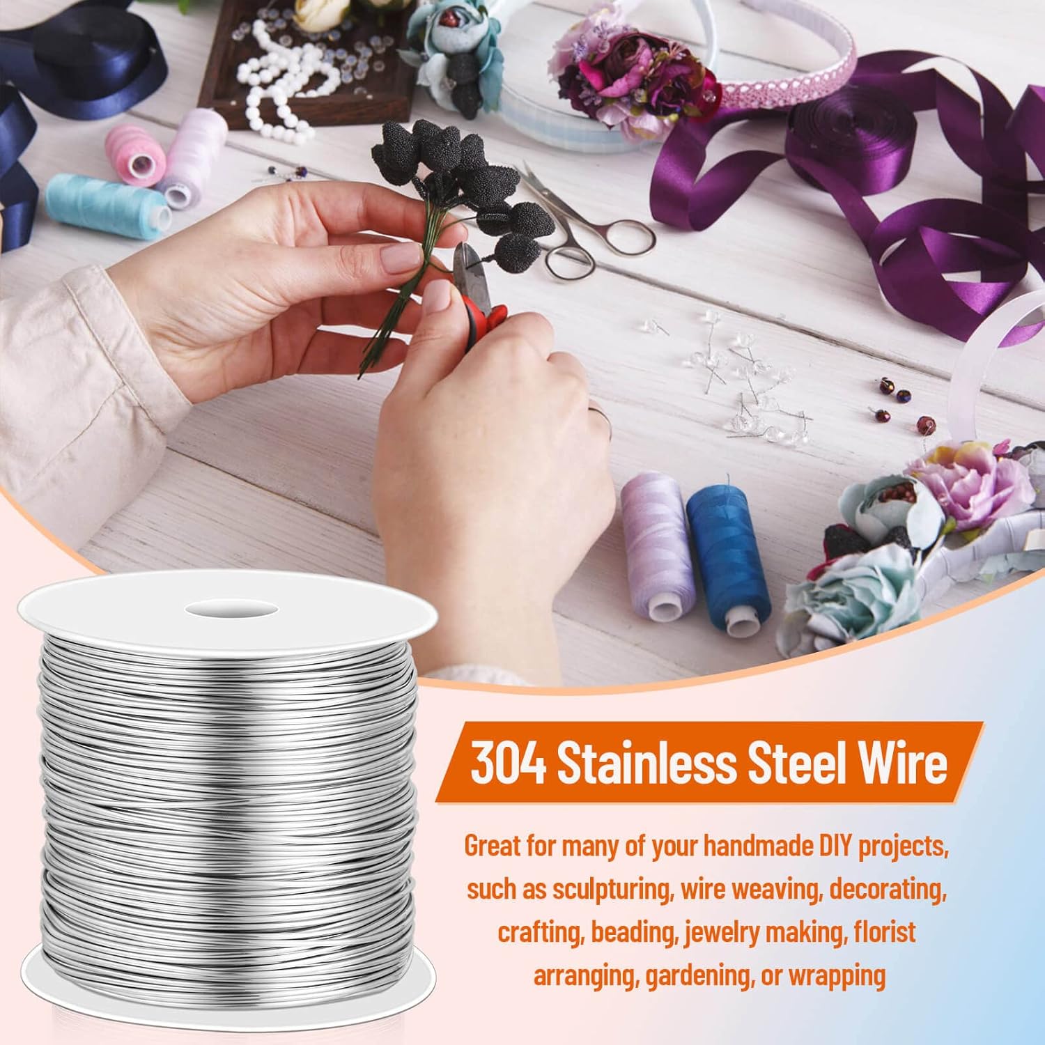 cridoz 20 Gauge Stainless Steel Wire for Jewelry Making, Bailing Wire Snare Wire for Craft and Jewelry Making - Image 4