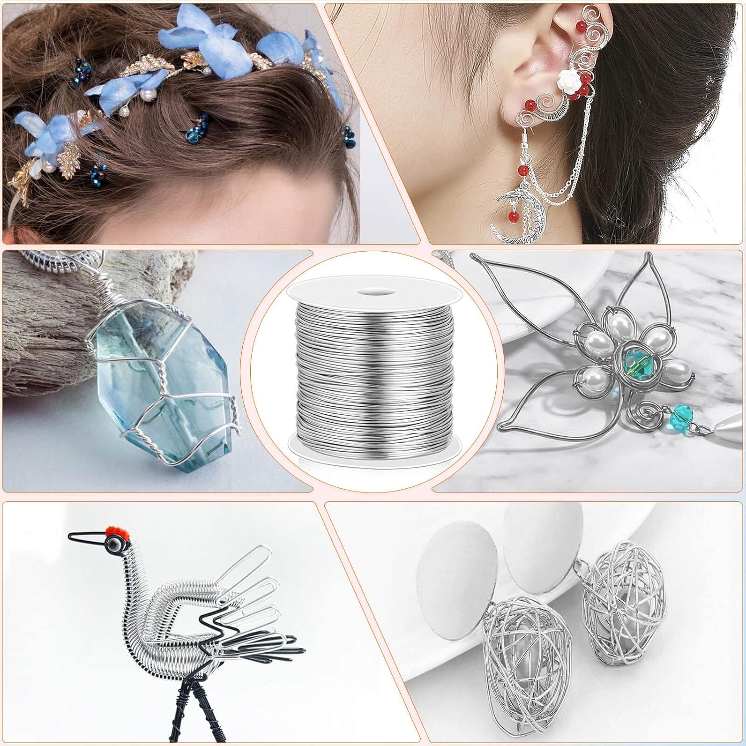 cridoz 20 Gauge Stainless Steel Wire for Jewelry Making, Bailing Wire Snare Wire for Craft and Jewelry Making - Image 6