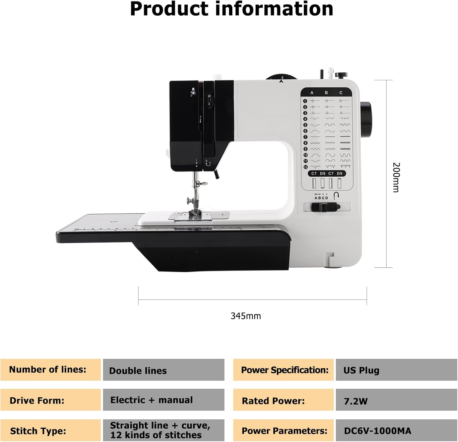 Sewing Machine, Mini Sewing Machine for Beginners and Kids, Portable Electric Sewing Machine, High-Low Speeds, 12 Stitches Adjustable Speed Speed with Foot Pedal(Newest Upgrade Version) - Image 9